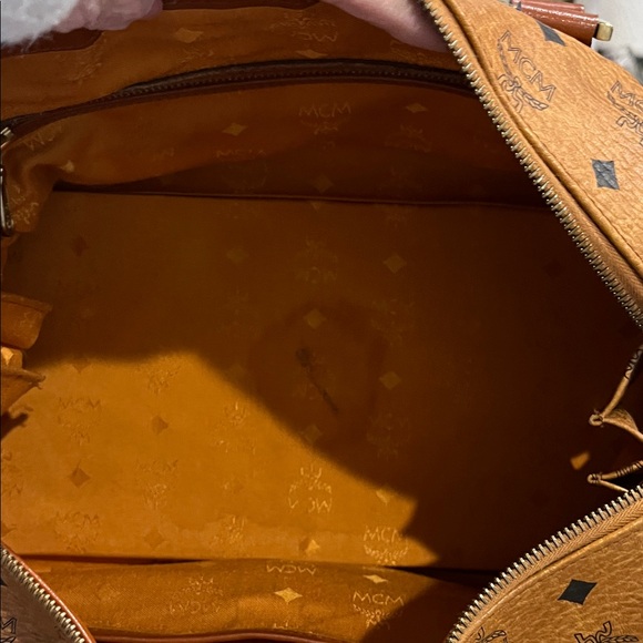 EUC Authentic MCM Boston Visetos Monogram Duffle Handbag - Picture 5 of 7